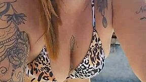 Wife Wears Tight Body At Pool, Husband Watches Silently.