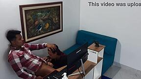 the horny latina secretary seduces her boss at work