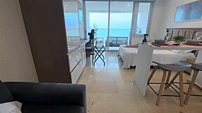 哥伦比亚辣妹Angelito卡塔赫纳海滩周末被狠操