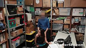 skinny asian shoplifter gets strip searched and then fucked hard