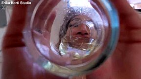 First DVP for teen Megan Love with perfect ass. She takes double vaginal and piss squirts from five huge cocks.