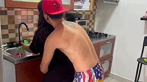 petite brunette pornstar performs solo masturbation with big tits