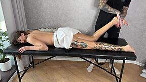 Second massage session with a new technique from the masseur