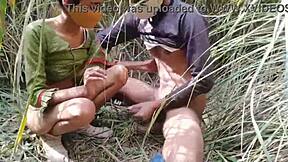Desi Girl Taken to Forest, Boobs Pressed, and Fucked Hard by Indian Couple