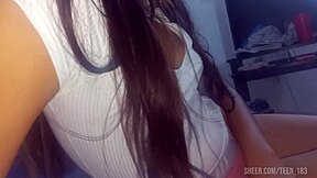 skinny 18yo begs for anal and tit play