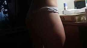 Young blonde teen gives hardcore blowjob to friend in homemade video