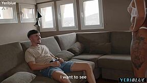 can't pay for latina dancer's striptease, so i give her hard sex creampie instead!