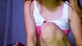 Bonneyuwu - Petite Schoolgirl Masturbates with Huge Dildo Until Wet and Dripping