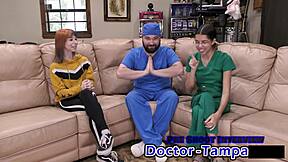 Dr. Tampa Dominates Petite Ditria Rose in Government Roleplay with Pierced Nipples