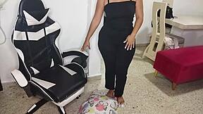 At home enjoying my step-nephew, this latina whore sucks cock when her husband is not there