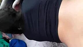 i wake up my stepsister and she rides me in her first anal then doggy style