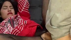 this petite teen spider girl loves to fuck her huge cock friend while clothes ripped