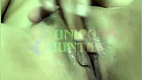 curvy latina rubs her pussy then fingers her ass on bed