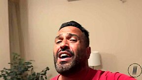 Bent Over Brunette Slut Licks Big Cock