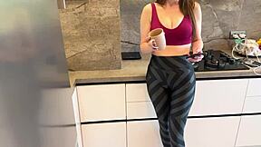 Busty Stepmom Screwed Hard While Stepdad's Out - Russian Amateur with Subtitles