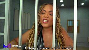 damn! policeman bangs brunette whore with huge ass in prison - max betancur & carla morelli