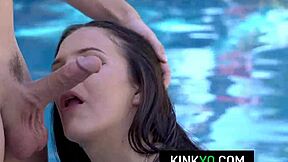 Ever seen hot teen Alice Visby in diamond bikini? How about getting banged by the pool?