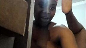 Two amateur African camgirl teens strip naked for fun?