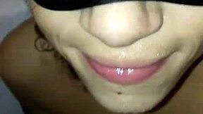 Is Brook Starr a shower slut? Petite ebony latina milf in golden shower blowjob.