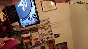 Amateur teen sucks cock for shopping money, big tits bouncing in panties.