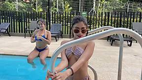 my girl brings me an 18yo petite teen for casting, teasing and licking her ass