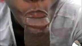 Hot Sloppy Head Sextape: Suck Cum and Spread on Big Tits for Stepdad