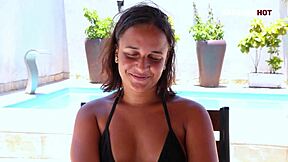 Bold Interview with Maya Pimentinha Featuring POV Big Cock Anal and Riding