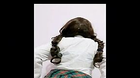 School girl masturbates after classes