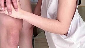 hot asian teen gives sloppy blowjob with handjob 😍