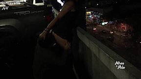 miroslava lets a stranger lick her pussy in the parking lot