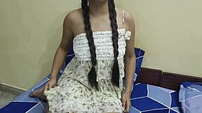 Beautiful Indian girlfriend rides boyfriend desi style with hard rough sex and creamy finish