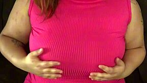 Young BBW Beauty Masturbates on Sofa with Big Natural Tits in Solo Action!