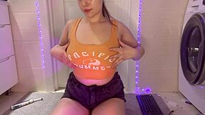 Hey, watch me finger this tight teen pussy!