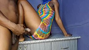 Quick passionate encounter with shy neighbor.