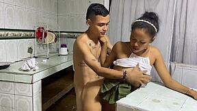 I fuck my stepsister's big pussy in a passionate encounter