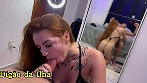 我是丰满红发健美女口交求射嘴里