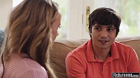 Big Tits Stepmom Slams Stepson Hard, Demanding He Gets a Job Before More Sucking Action!