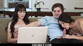 Stepsisters Ashley Wolf And Emma Jade Call Freeuse Guy To Fix Laptop! Hardcore Doggystyle Boobs Missionary Cowgirl Blowjob Riding Big Ass Sex.