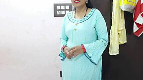 in this hotel room, the haryanvi stepmom shares the bed with her stepson, leading to muff diving and sucking