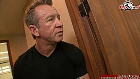 Skinny long legs blonde teen with natural tits in socks