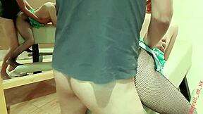 clueless teen bends over on erotic dorm furniture