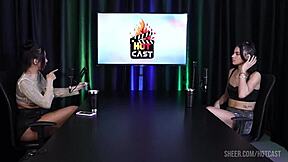 Debora Andrade's compilations on Hot Cast part 2, featuring her in sheer red lingerie with bisexual fun.