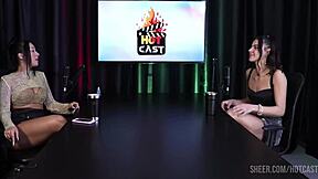 Debora Andrade's compilations on Hot Cast part 2, featuring her in sheer red lingerie with bisexual fun.