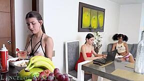 hot colombians sara taylor and meicy milu go wild with viper's bbc, sucking asses and fucking crazy in lingerie