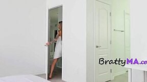 My stepmom convinces me to explore her big tits and pussy in a pov blowjob session, leading to intense sex with my mother in law.