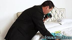 step teen 18+ gets messy facial from taboo milf encounter