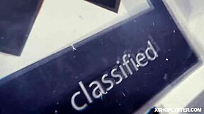 tattoed teen 18+ gets doggystyle fuck ramming pussy from behind at work