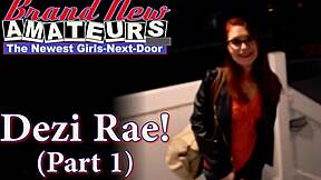 horny nerdy ginger dezi rae finger banged and deepthroating cock