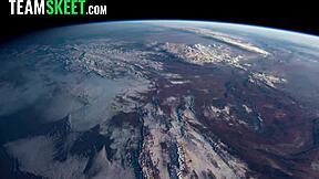 foursome with cute bubble butt sluts learning to ride cock for team spot