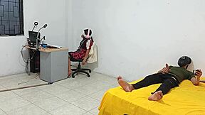 step sister sits while i masturbate for her in homemade video.